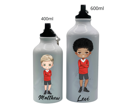 School Water Bottle - Red Uniform (Boys)